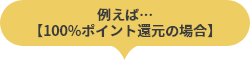 例えば… 【100%ポイント還元の場合】