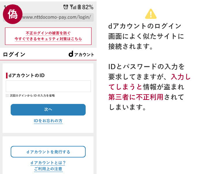 フィッシング被害にあわないためにできること D払い