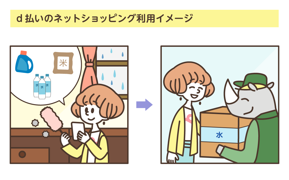 d払いのネットショッピング利用イメージ