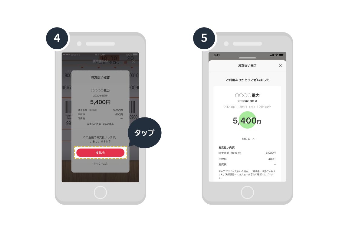 バーコードでかんたん読み取り、かんたん支払い！