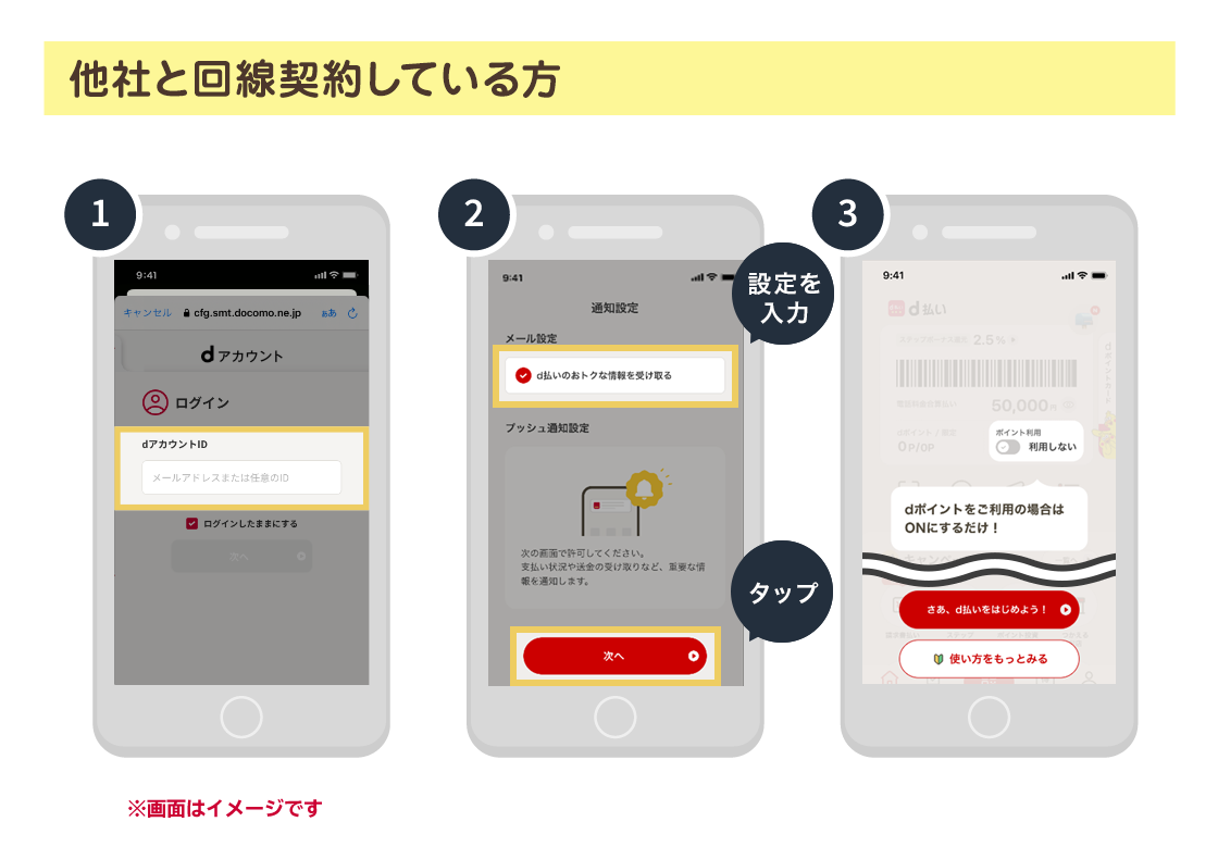 ドコモ回線契約以外の方