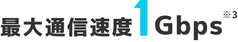 最大通信速度1Gbps