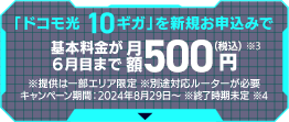 基本料金が6月目まで月額500円