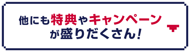他にも特典やキャンペーンが盛りだくさん！？